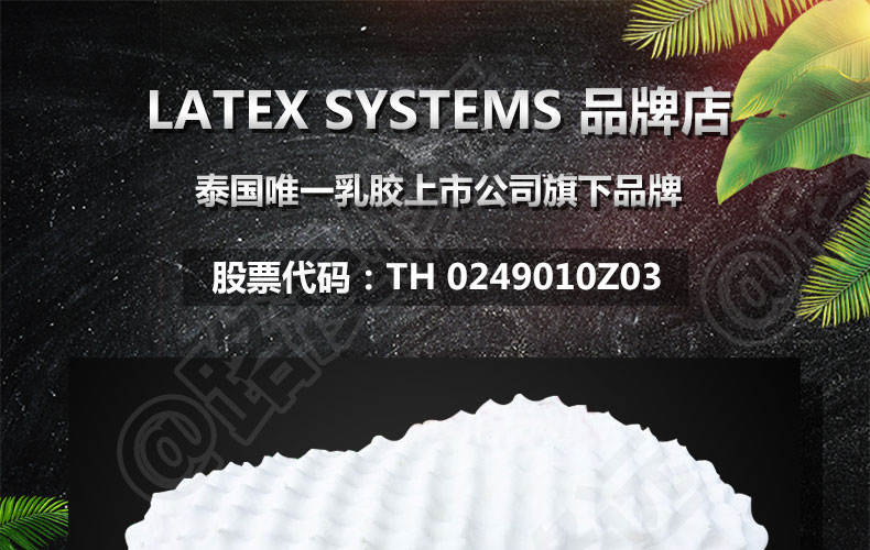泰国Latex Systems天然乳胶枕、榴莲枕、美容枕