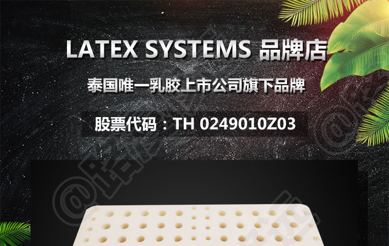 泰国Latex Systems天然乳胶枕、小童枕